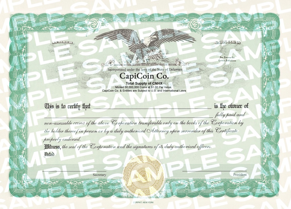 Capicoin-Certificate-sample
